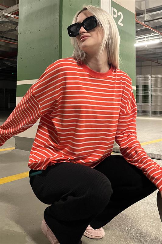MDX Red Striped Sweatshirt MG980 - Kerkrade
