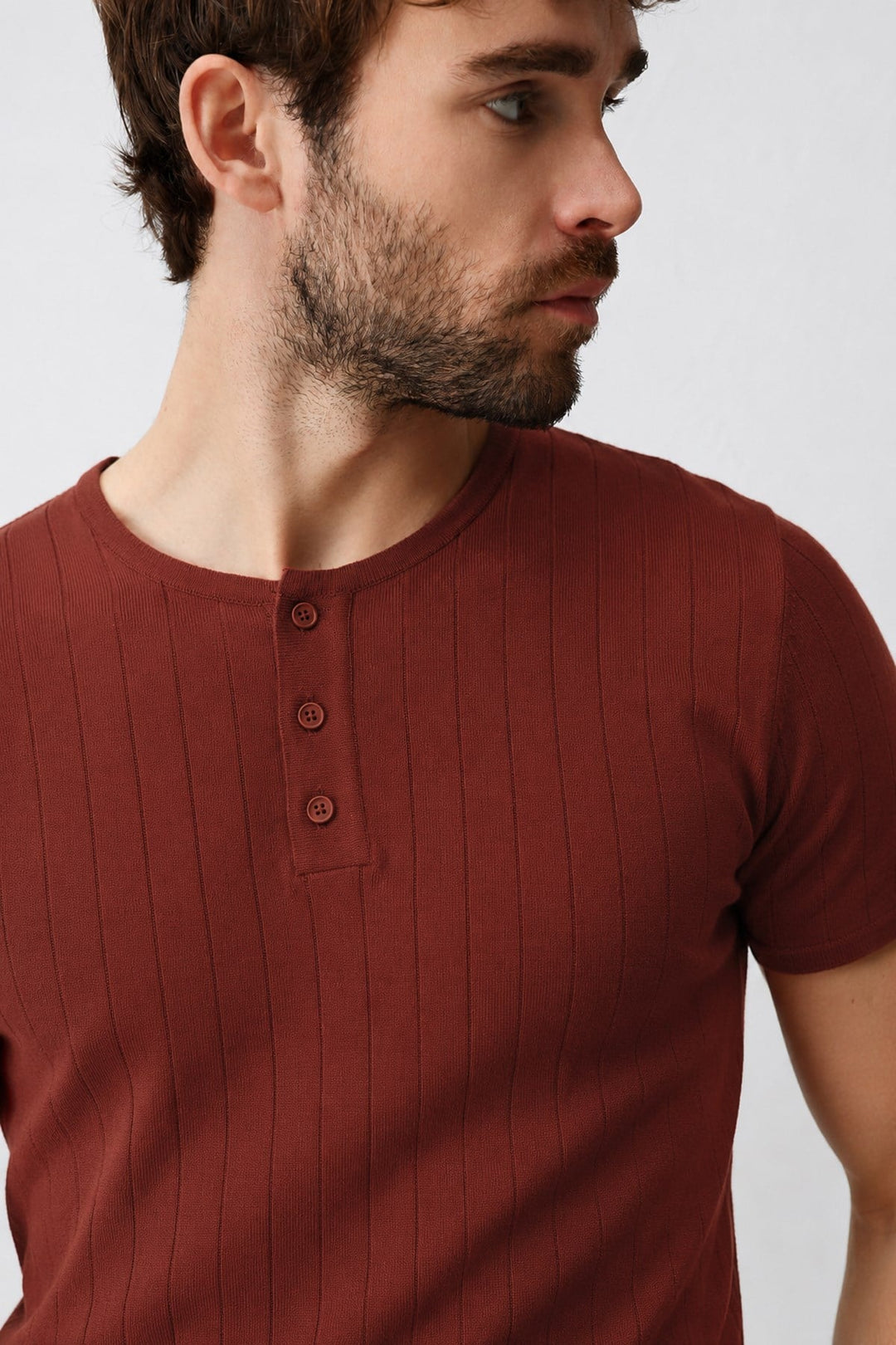 ANT Antioch Kırmızı Dokulu Erkek Triko T-Shirt - Leominster
