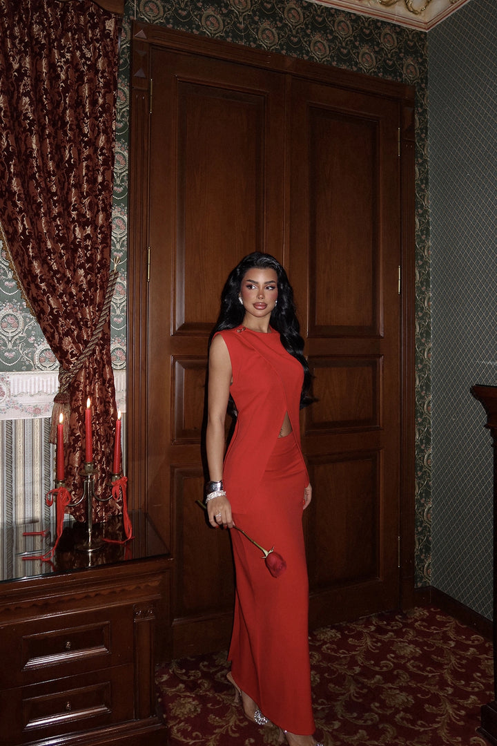 EYY Women Red Skirt Suit - Jeffersonville