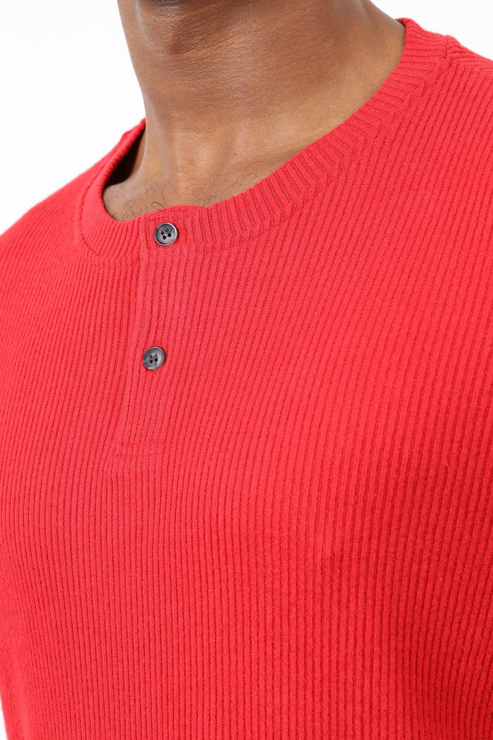 ANT Antioch Kırmızı Fitilli Düğmeli Yaka T-Shirt - Benton