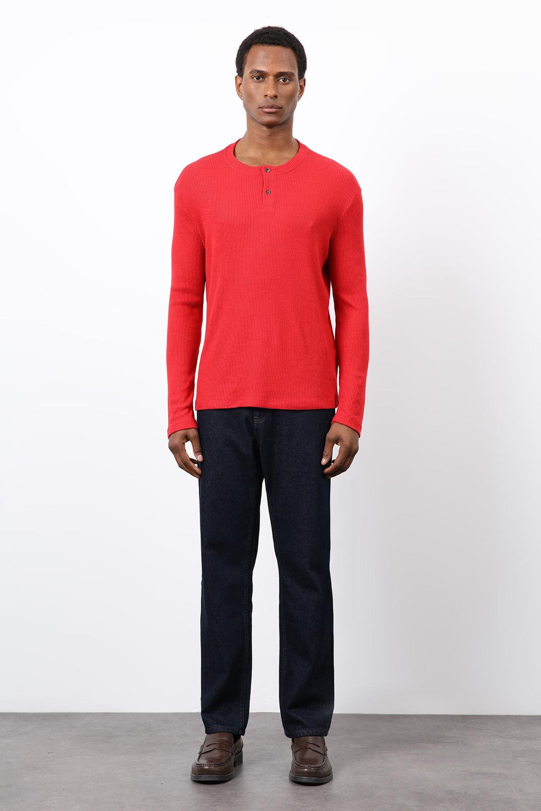 ANT Antioch Kırmızı Fitilli Düğmeli Yaka T-Shirt - Benton