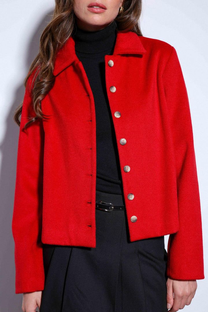 ANT Antioch Red Shirt Collar Short Coat - Manacor