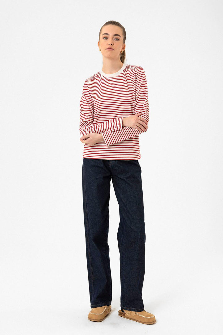 ANT Antioch Red Striped Seasonal Sweater - Miami Beach