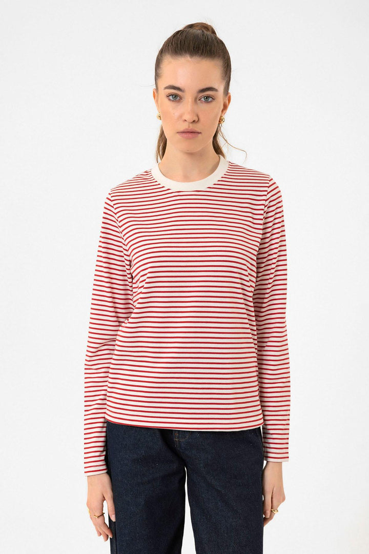 ANT Antioch Red Striped Seasonal Sweater - Miami Beach