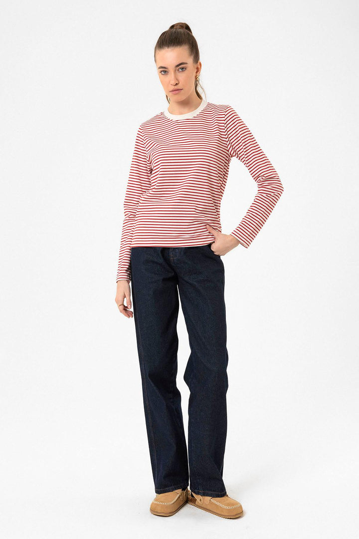 ANT Antioch Red Striped Seasonal Sweater - Miami Beach