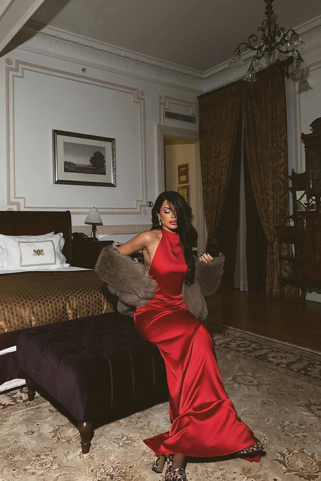 EYY Women Red Satin Dress - Sint-Truiden