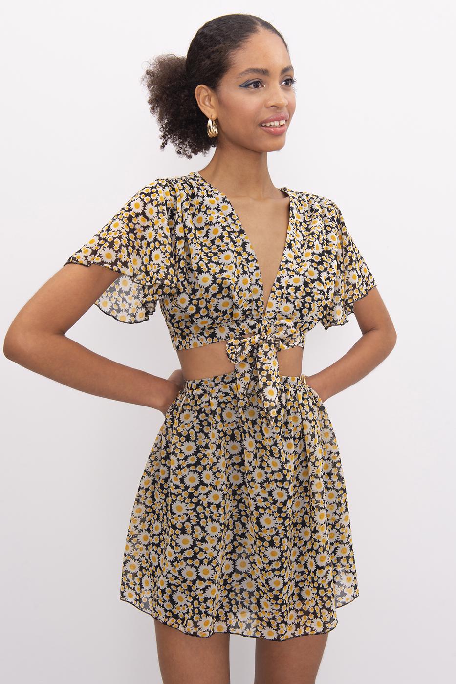 BSL Women Short Sleeve Chiffon Mini Dress - Kirchheim unter Teck