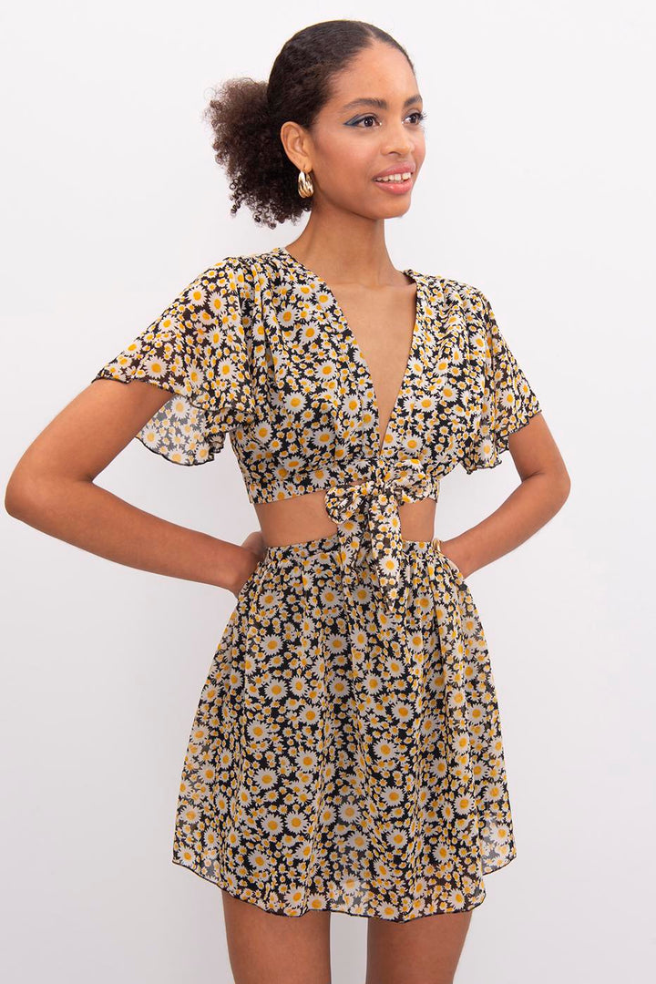 BSL Women Short Sleeve Chiffon Mini Dress - Kirchheim unter Teck