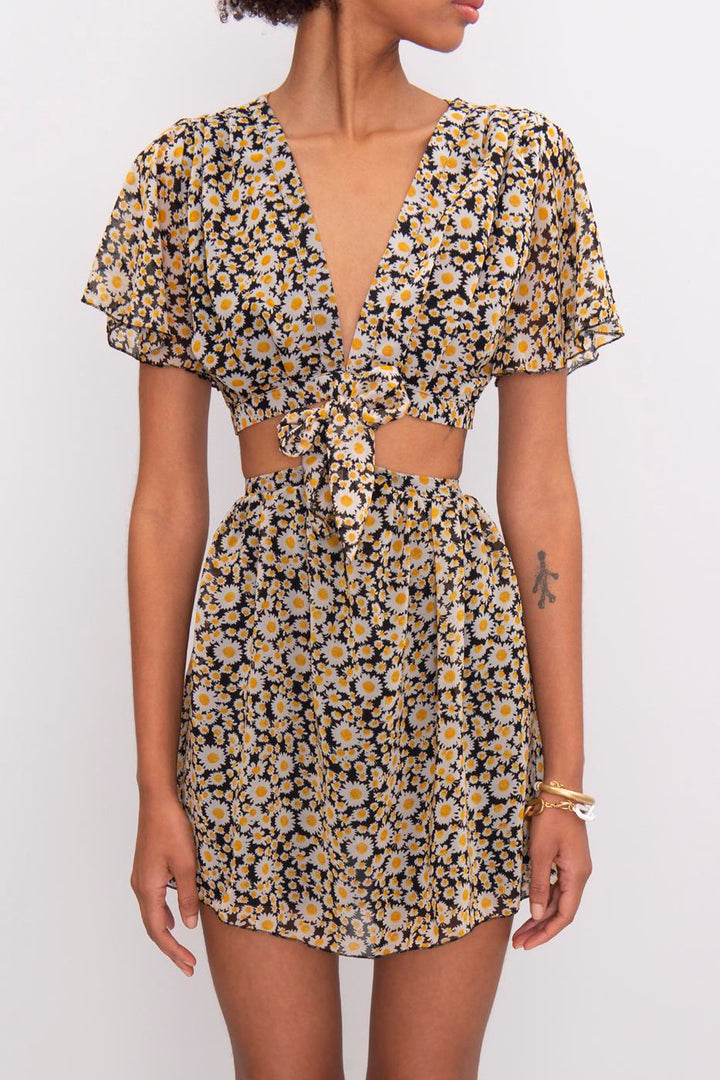 BSL Women Short Sleeve Chiffon Mini Dress - Kirchheim unter Teck