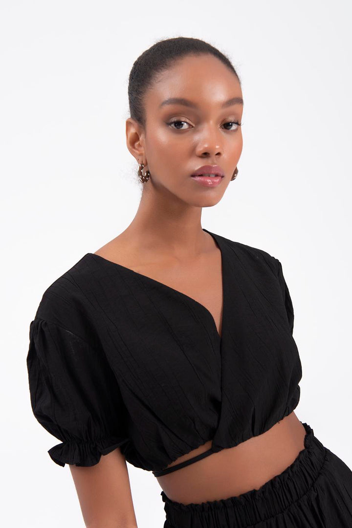 BSL Women Envelope Closure Crop Top - Ocoyoacac