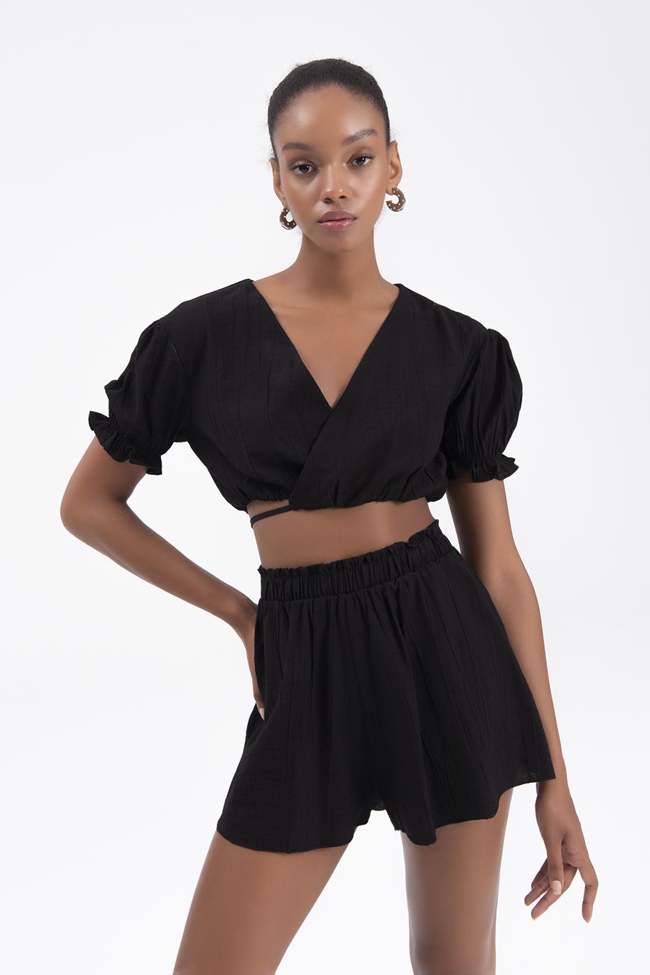 BSL Women Envelope Closure Crop Top - Ocoyoacac