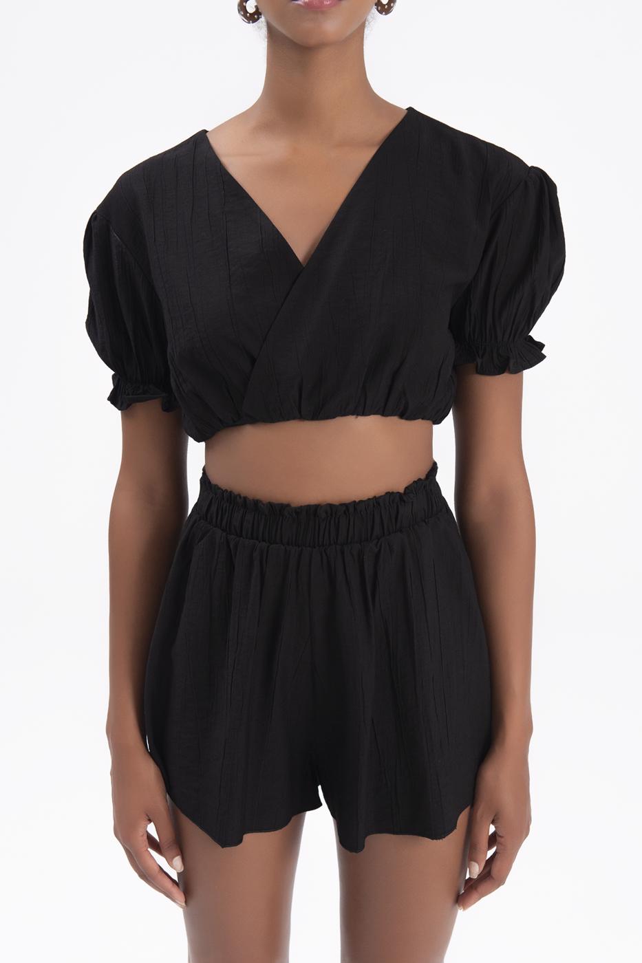 BSL Women Envelope Closure Crop Top - Ocoyoacac