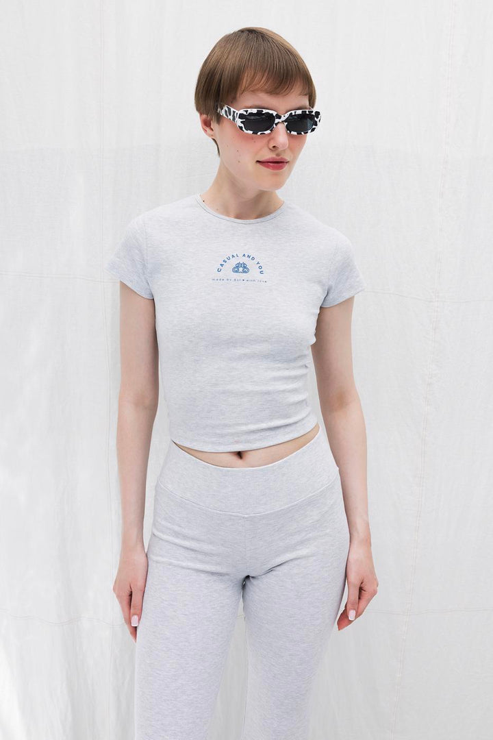 BSL Women Short Sleeve Crew Neck Top - Pinsk