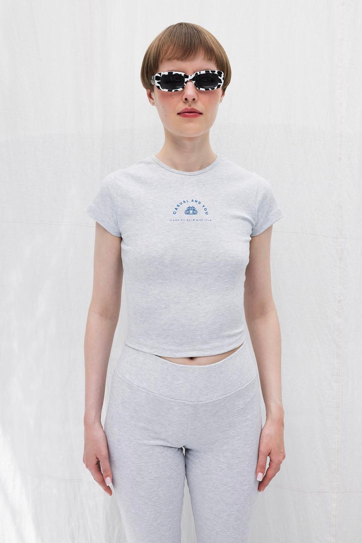 BSL Women Short Sleeve Crew Neck Top - Pinsk