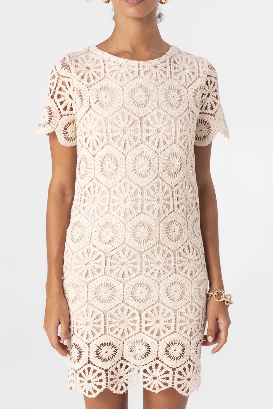 BSL Women Short Sleeve Lace mini Dress - Elkhart