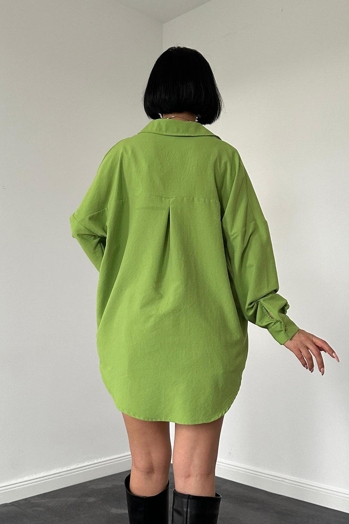 ELS Classic Pattern Embroidered Shirt - Green - Fuquay-Varina