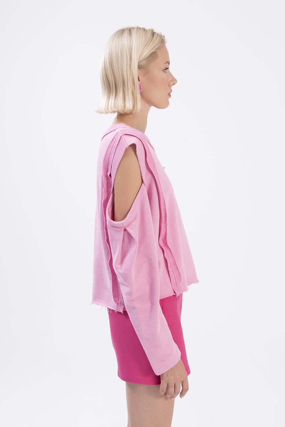 BSL Women Sleeve cut out sweatshirt - Châtelet