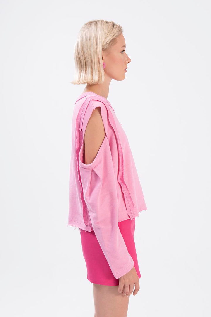 BSL Women Sleeve cut out sweatshirt - Châtelet