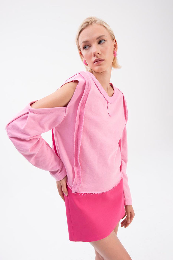 BSL Women Sleeve cut out sweatshirt - Châtelet
