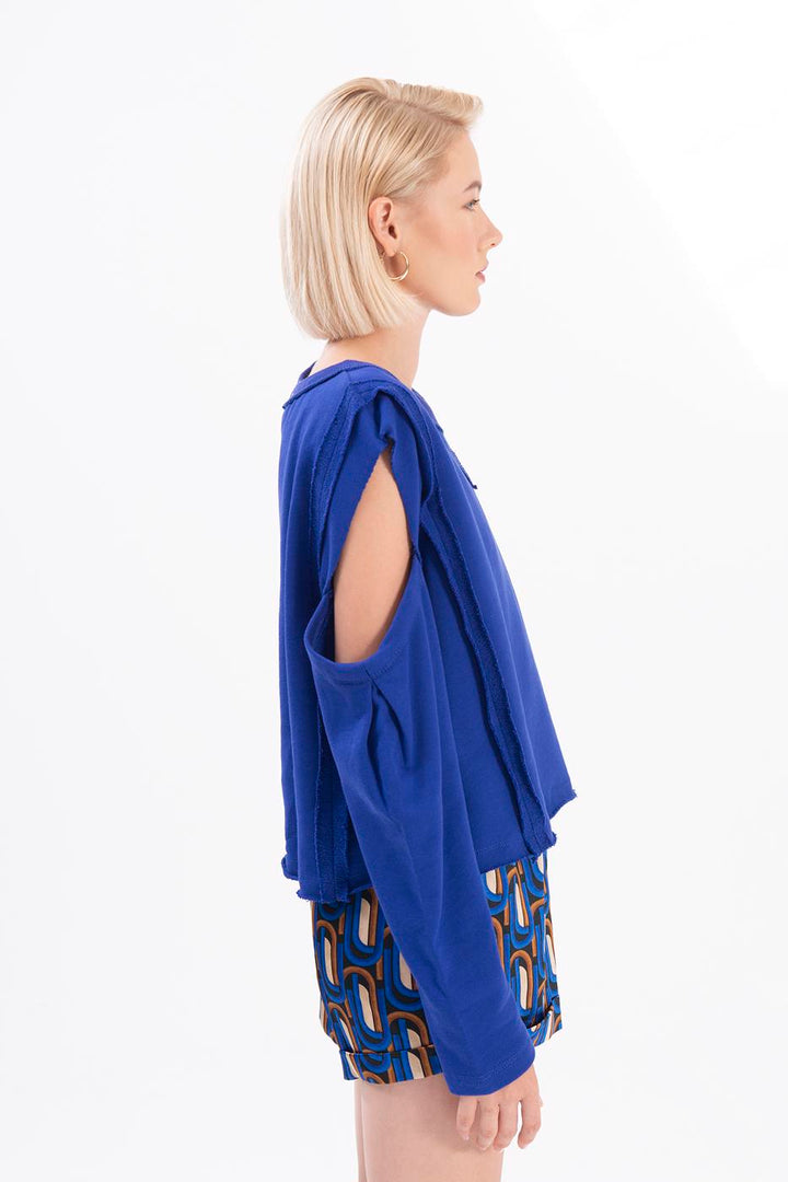 BSL Women Sleeve cut out sweatshirt - Clifton