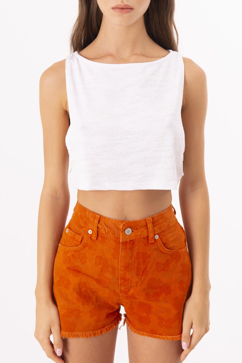 BSL Women Sleeveless Crop Blouse - Gisborne