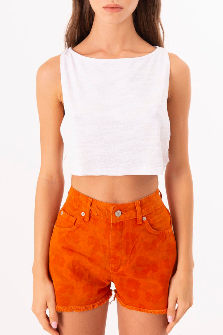 BSL Women Sleeveless Crop Blouse - Gisborne