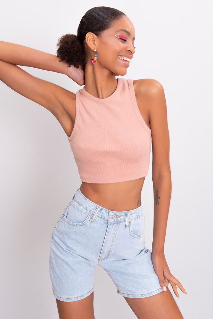 BSL Women Sleeveless Crop Top - Mission