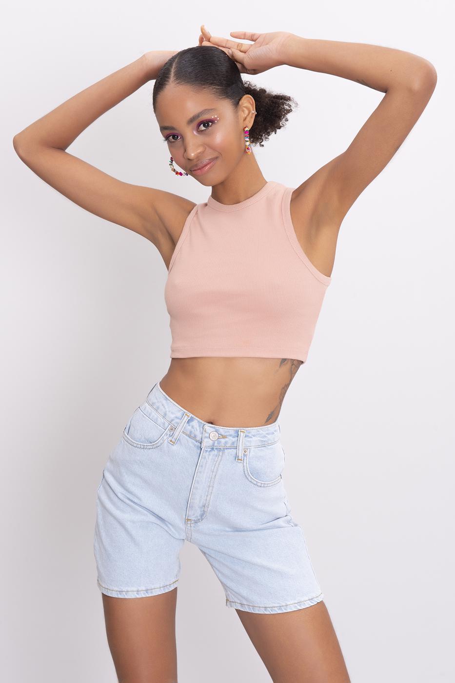 BSL Women Sleeveless Crop Top - Mission