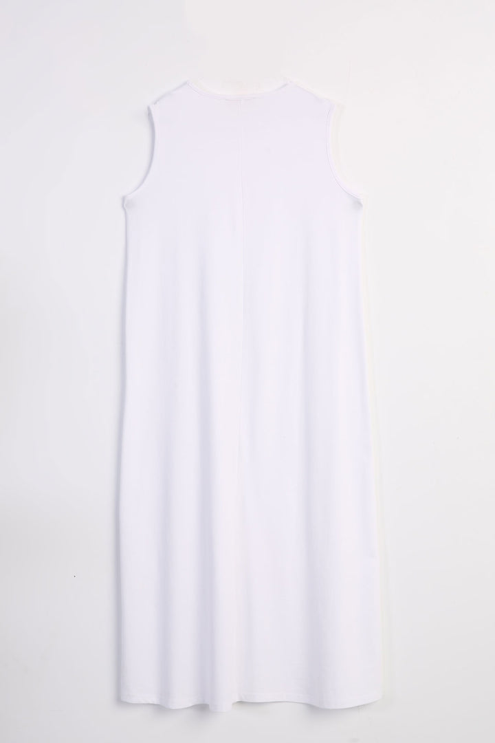 TLD Women Allday White Sleeveless Slip Dress - Kansas City