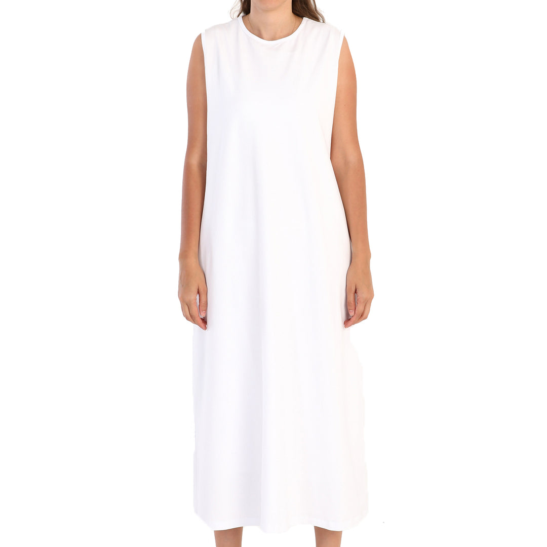 TLD Women Allday White Sleeveless Slip Dress - Kansas City