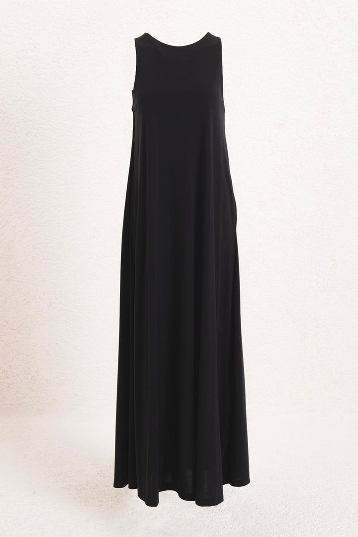 BSL Women Sleeveless Oversized Modal Maxi Dress - Sunrise