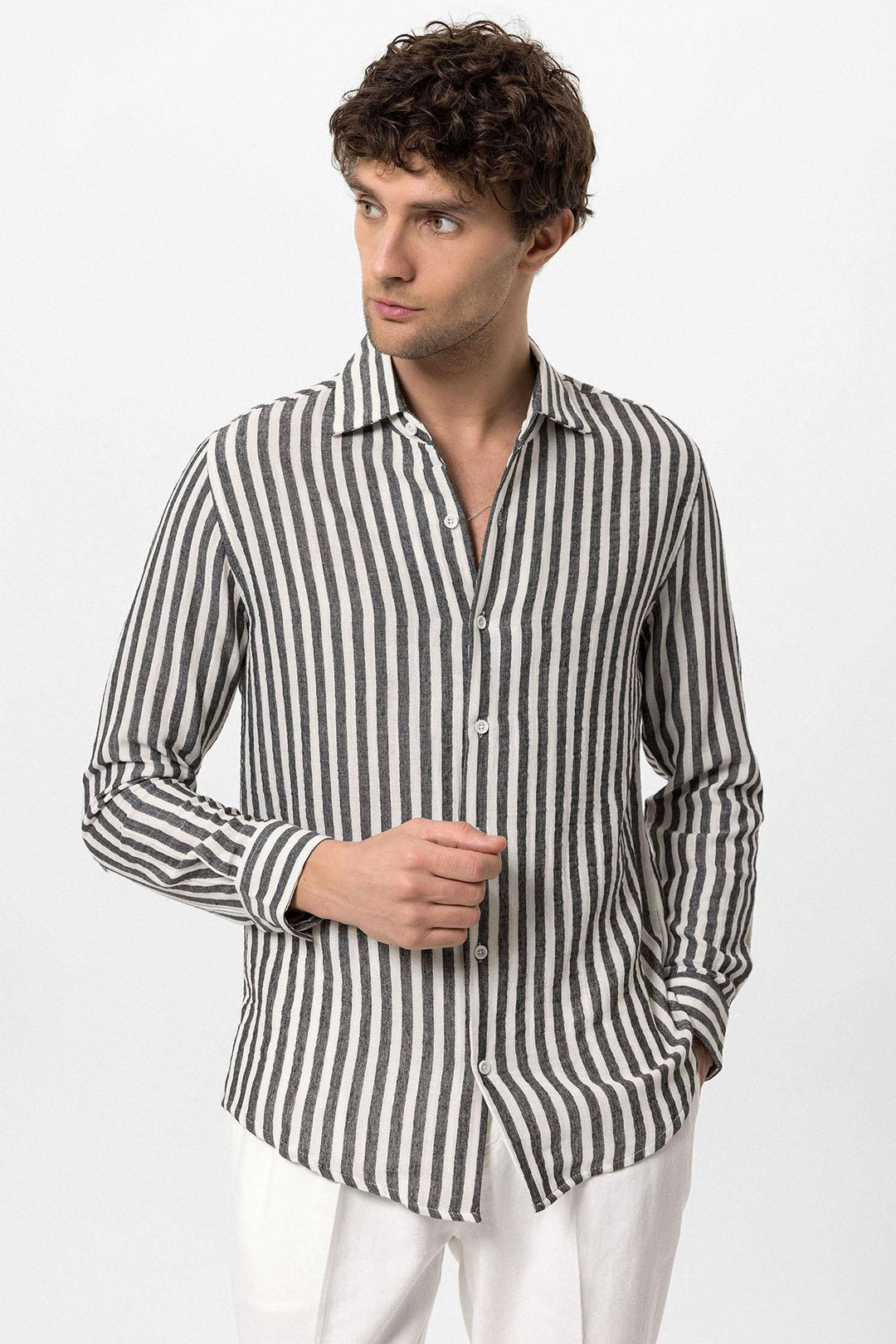 ANT Contrast Striped Men's Shirt - Nola