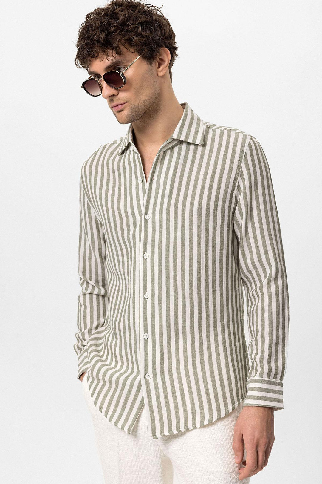 ANT Contrast Striped Men's Shirt - Nueva Rosita
