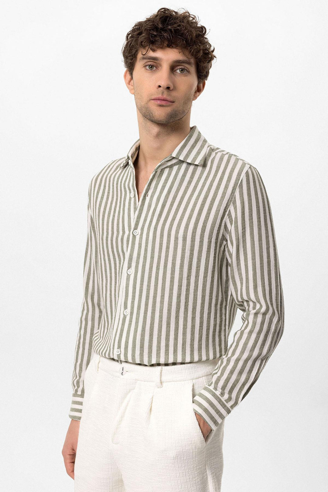 ANT Contrast Striped Men's Shirt - Nueva Rosita