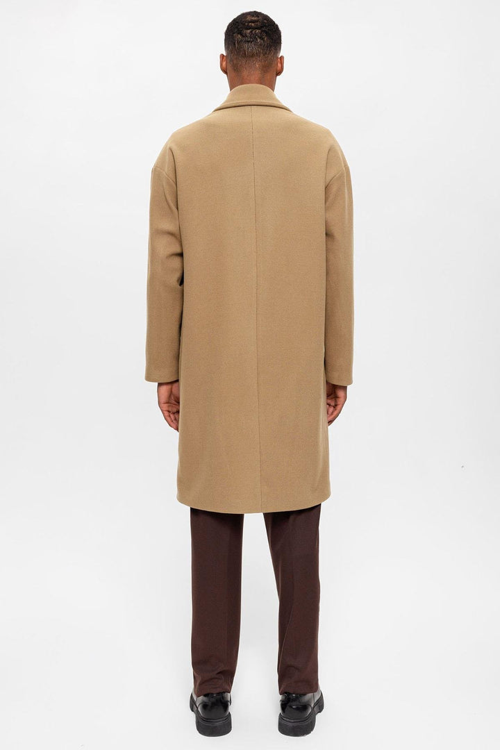 ANT Antioch Village Beige Oversized Double-Breasted Men's Coat - Saint-Jean-sur-Richelieu