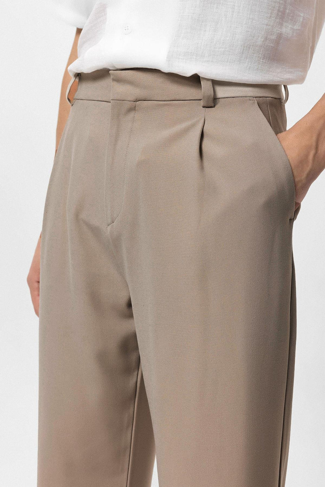 ANT Antioch Village Beige High Waist Baggy Men's Pants - Tehuacán