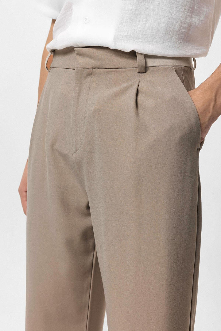 ANT Antioch Village Beige High Waist Baggy Men's Pants - Tehuacán