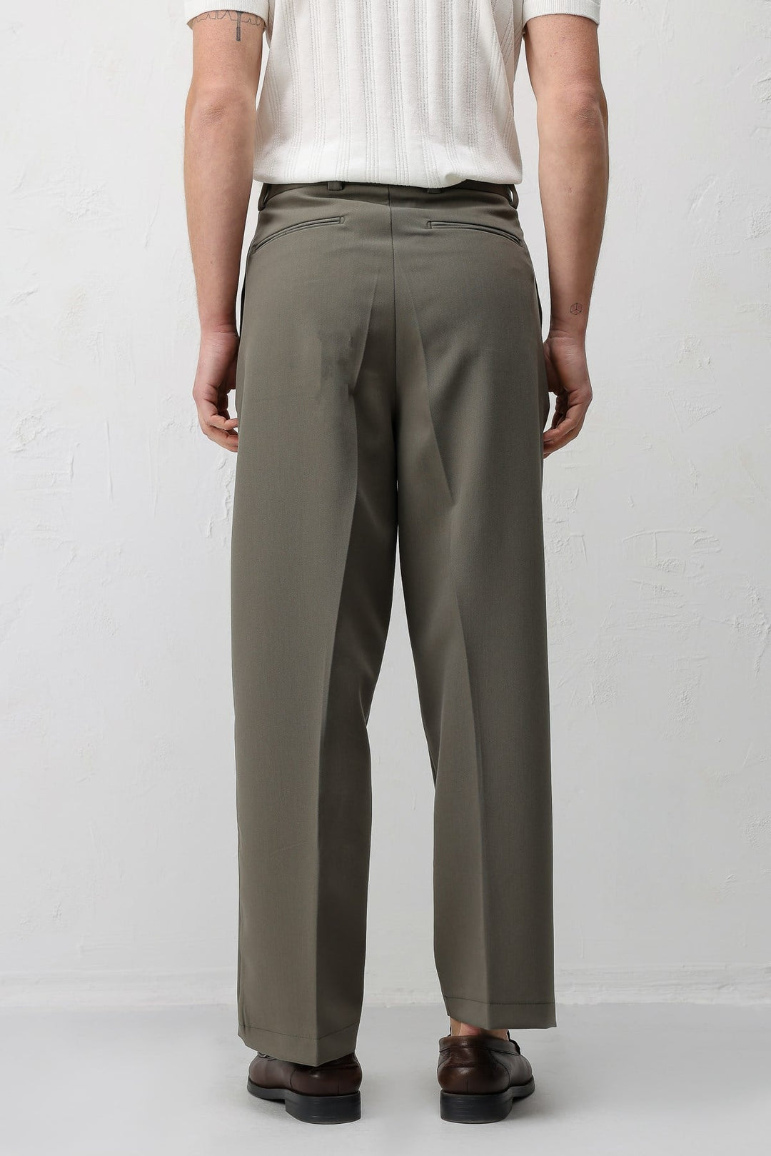 ANT Antioch Koyu Haki Relax Fit Baggy Pilili Erkek Pantolon - Leyland