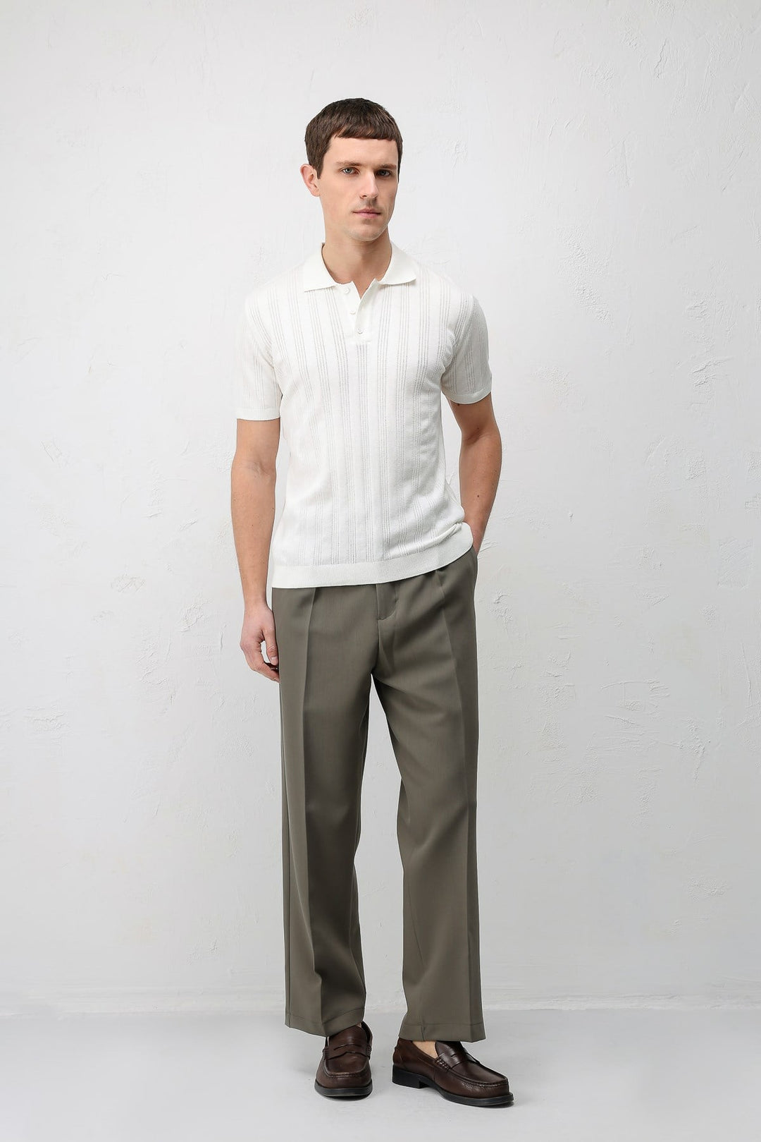 ANT Antioch Koyu Haki Relax Fit Baggy Pilili Erkek Pantolon - Leyland