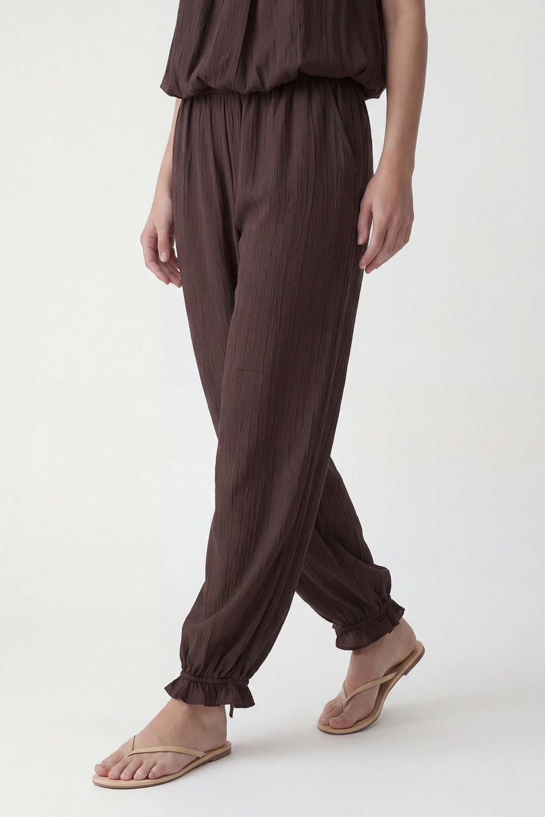 ANT Antioch Koyu Kahve 100% Lyocell Bluz Pantolon Takım - Hammond