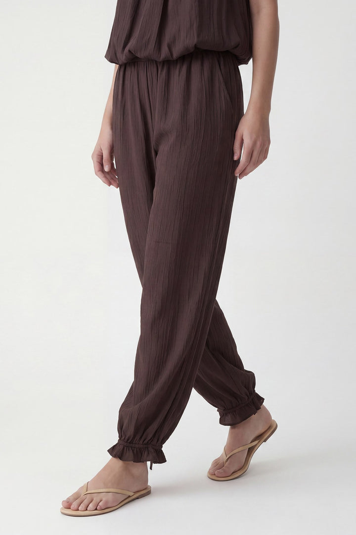 ANT Antioch Koyu Kahve 100% Lyocell Bluz Pantolon Takım - Hammond