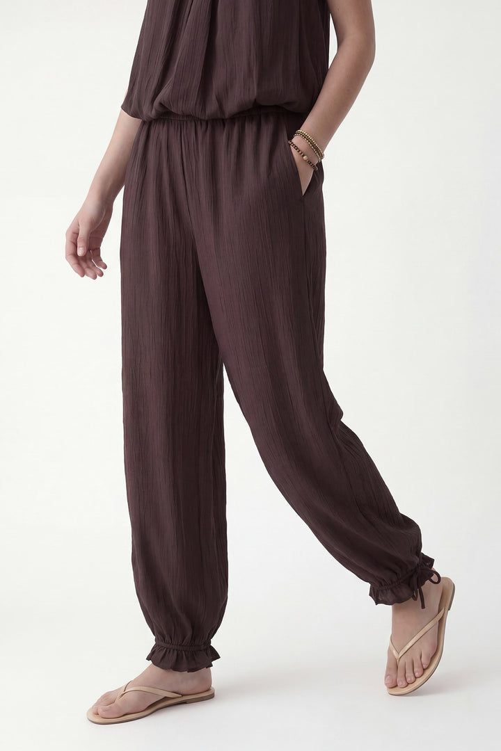 ANT Antioch Koyu Kahve 100% Lyocell Bluz Pantolon Takım - Hammond