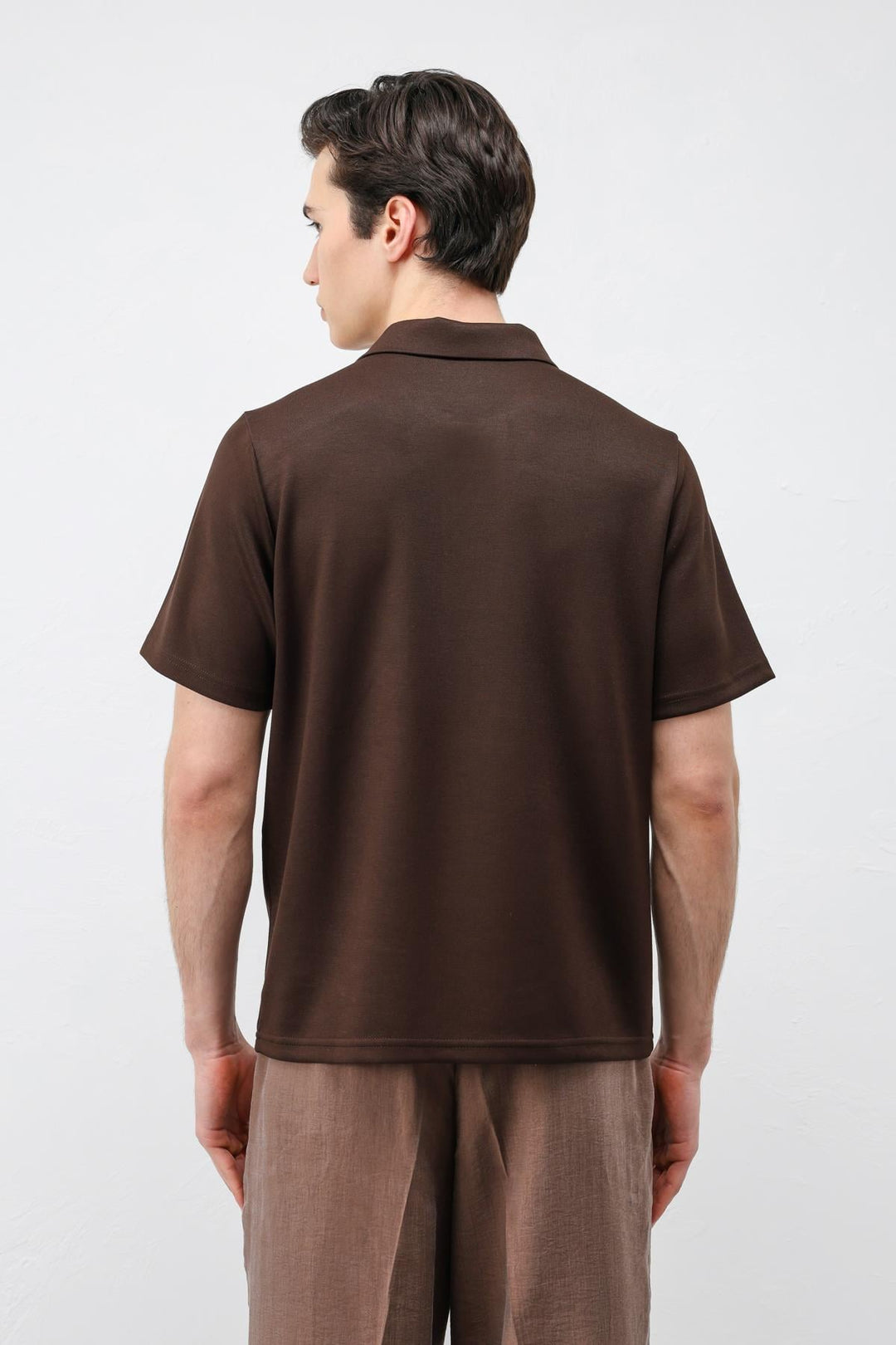 ANT Antioch Koyu Kahve Basic Polo Yaka Erkek T-Shirt - Makiivka