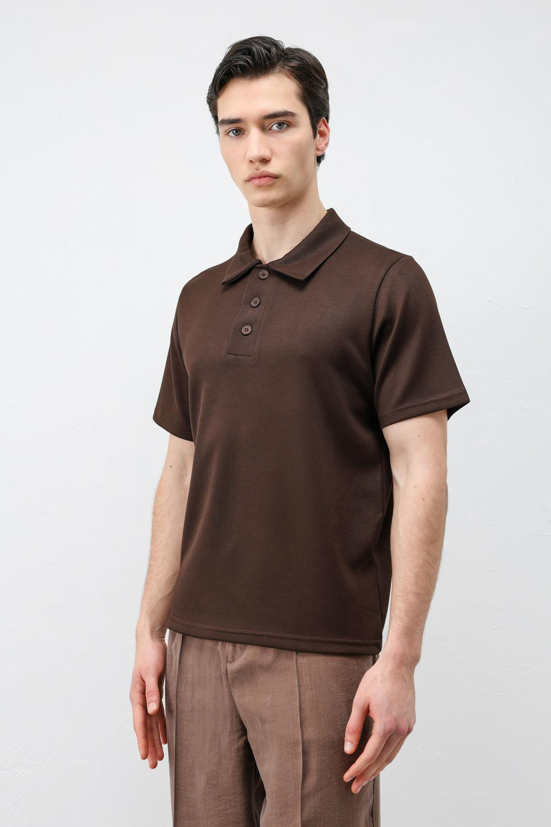 ANT Antioch Koyu Kahve Basic Polo Yaka Erkek T-Shirt - Makiivka