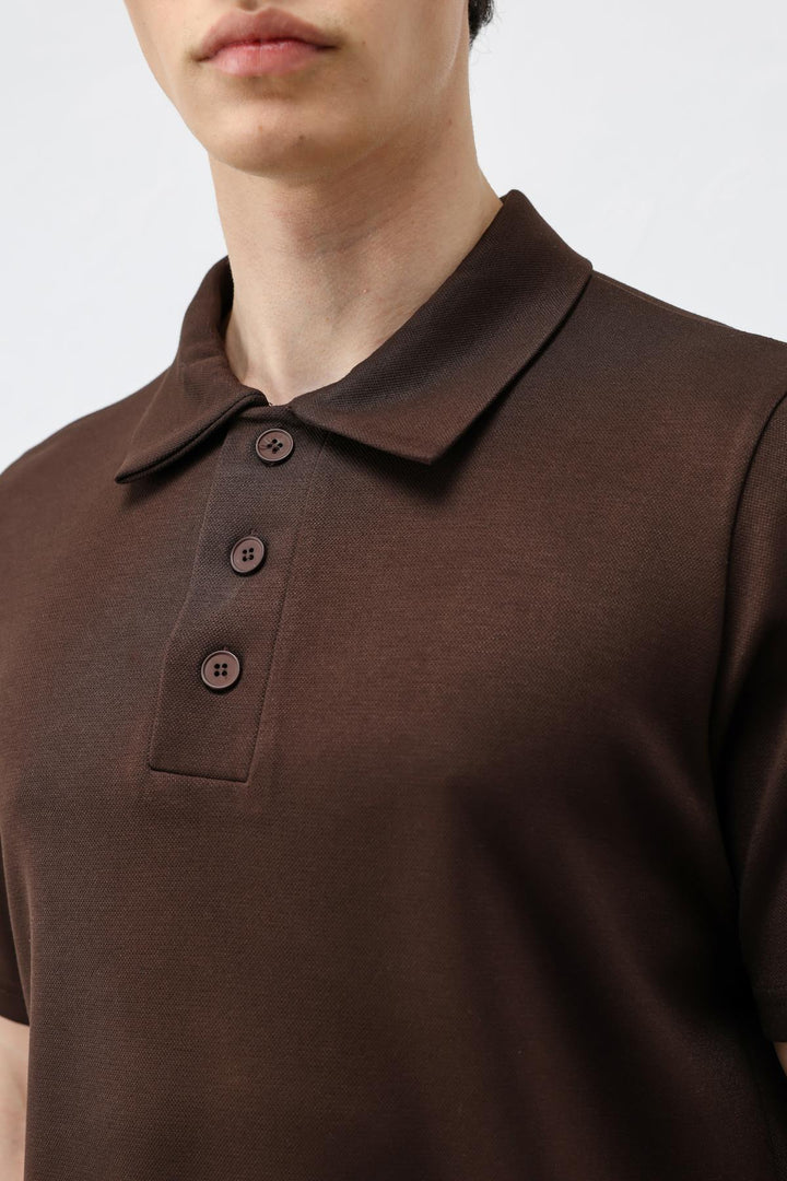 ANT Antioch Koyu Kahve Basic Polo Yaka Erkek T-Shirt - Makiivka