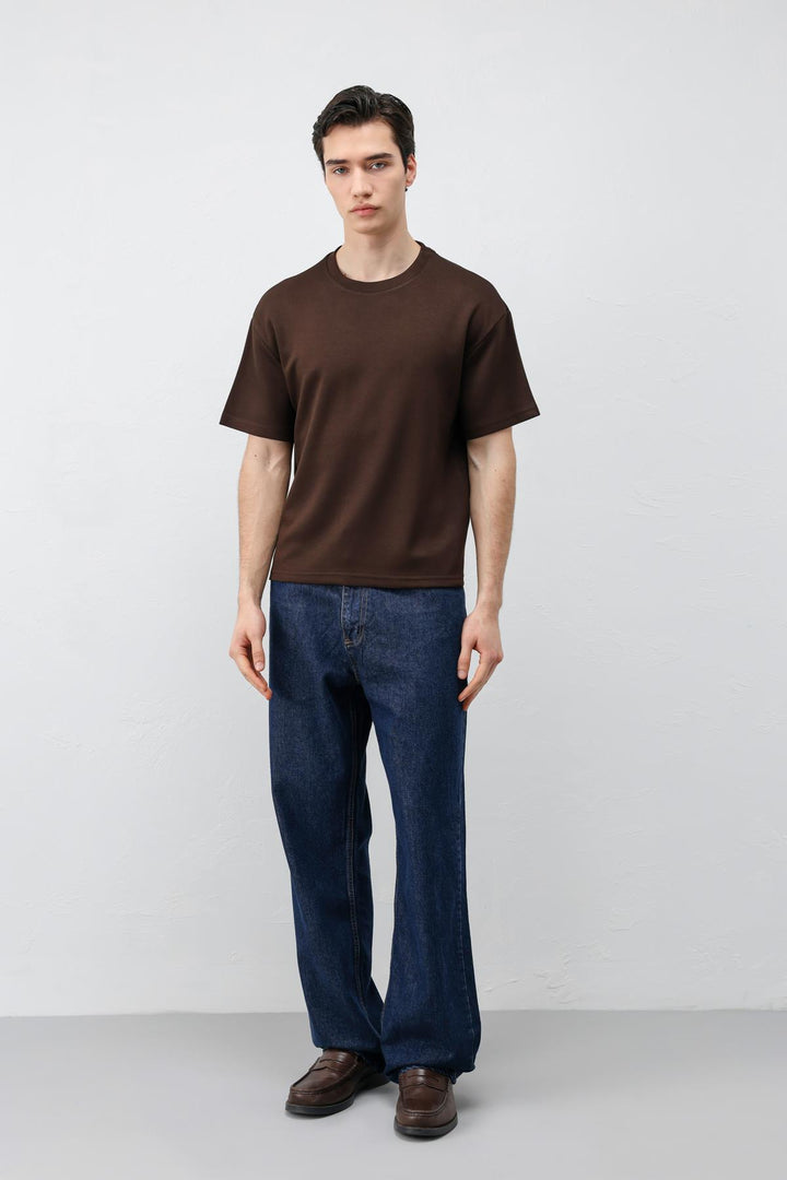 ANT Antioch Koyu Kahve Crop Fit Erkek T-Shirt - Federal Way
