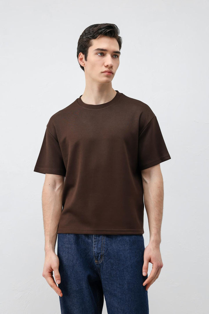 ANT Antioch Koyu Kahve Crop Fit Erkek T-Shirt - Federal Way