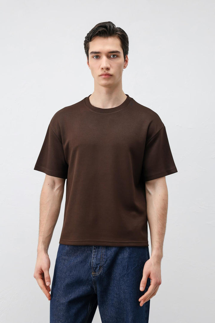 ANT Antioch Koyu Kahve Crop Fit Erkek T-Shirt - Federal Way