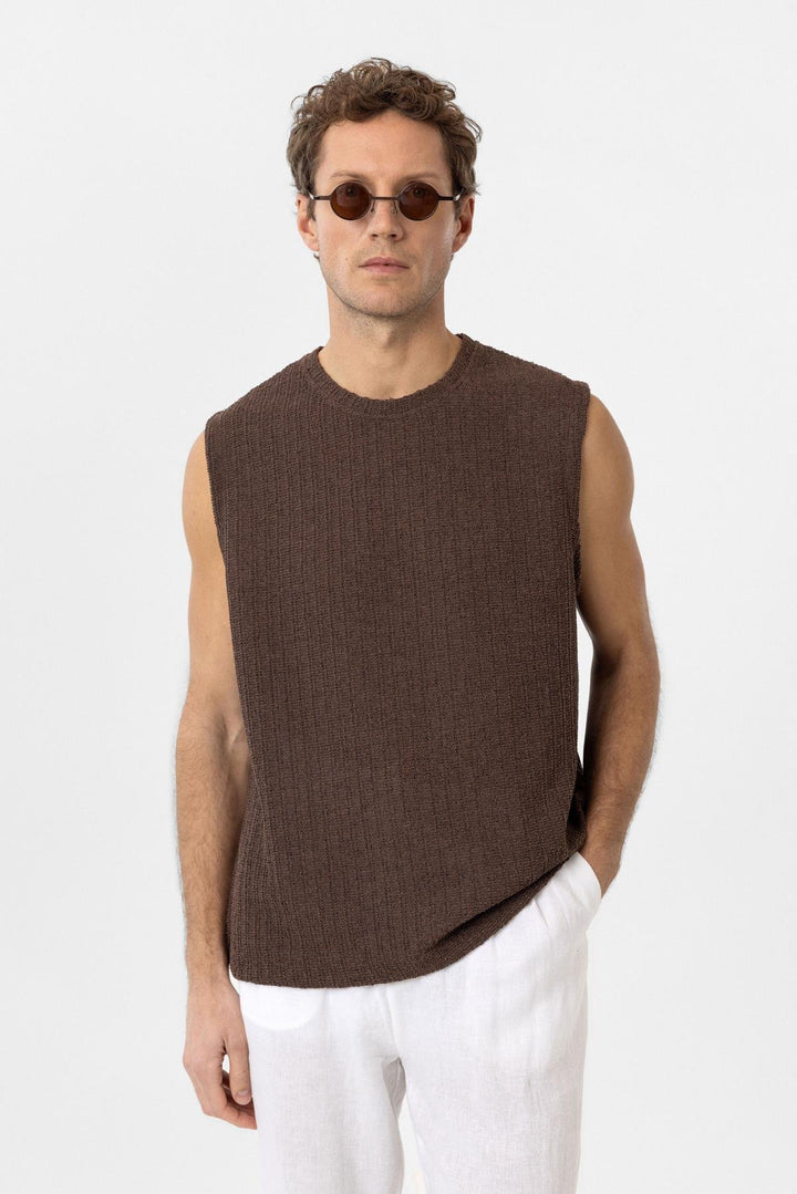 ANT Antioch Village Coffee Textured Men's Tank Top - Kentwood