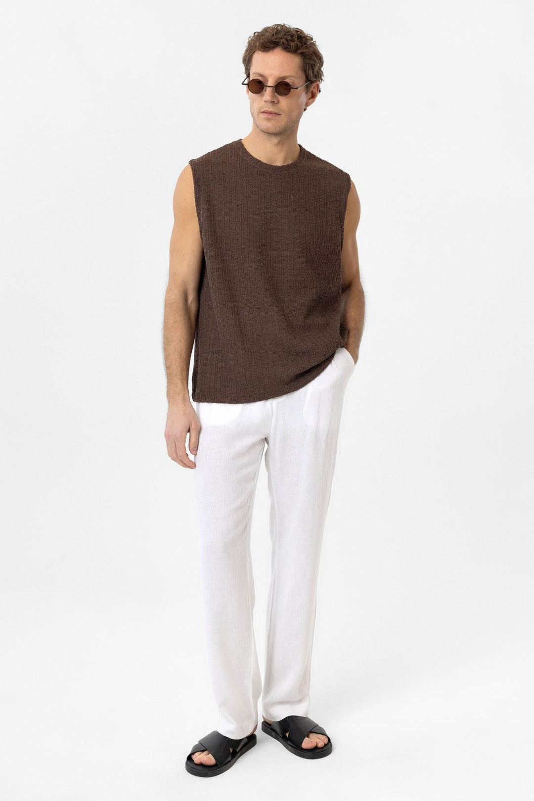 ANT Antioch Village Coffee Textured Men's Tank Top - Kentwood